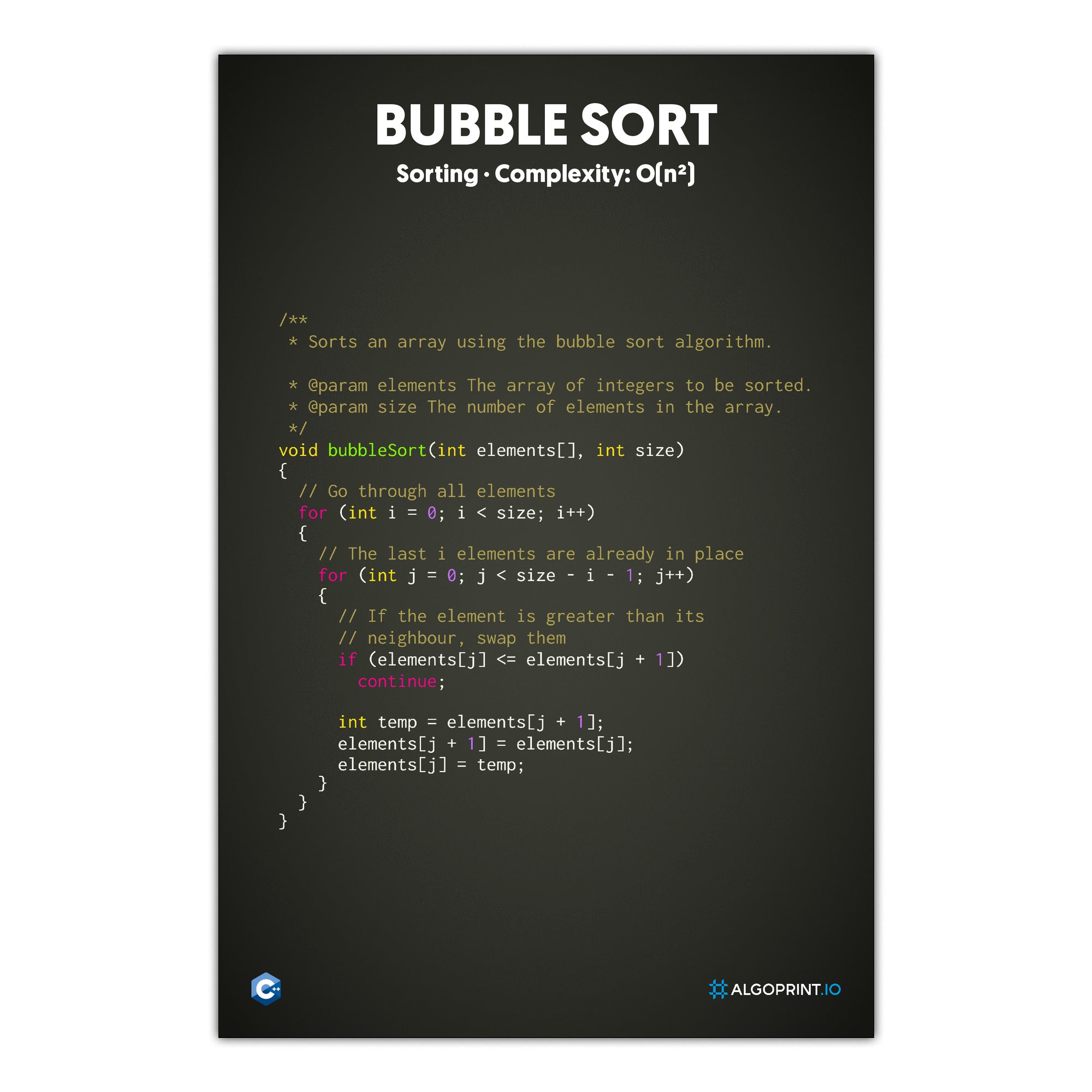 Bubble Sort - C++
