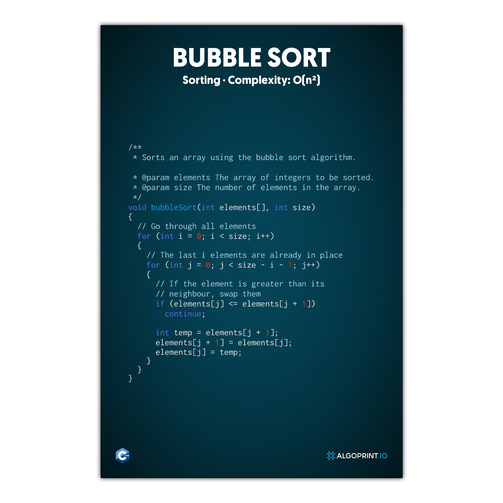 Bubble Sort - C++