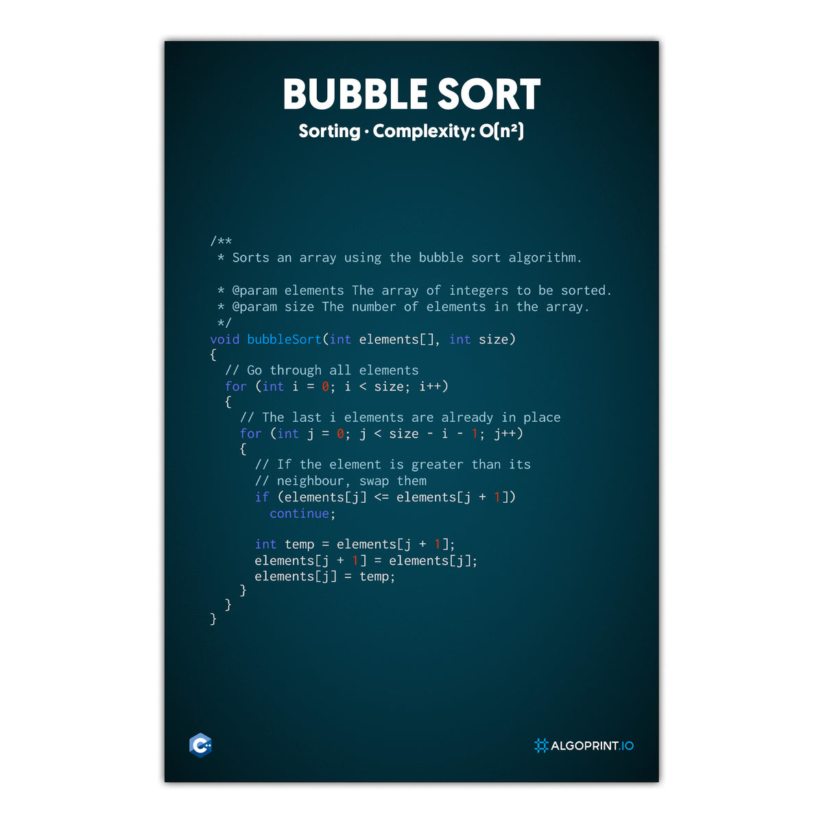 Bubble Sort - C++
