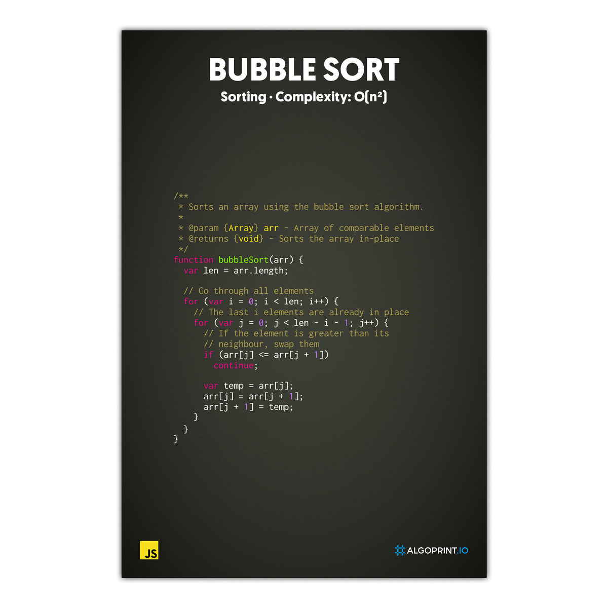 Bubble Sort - JavaScript