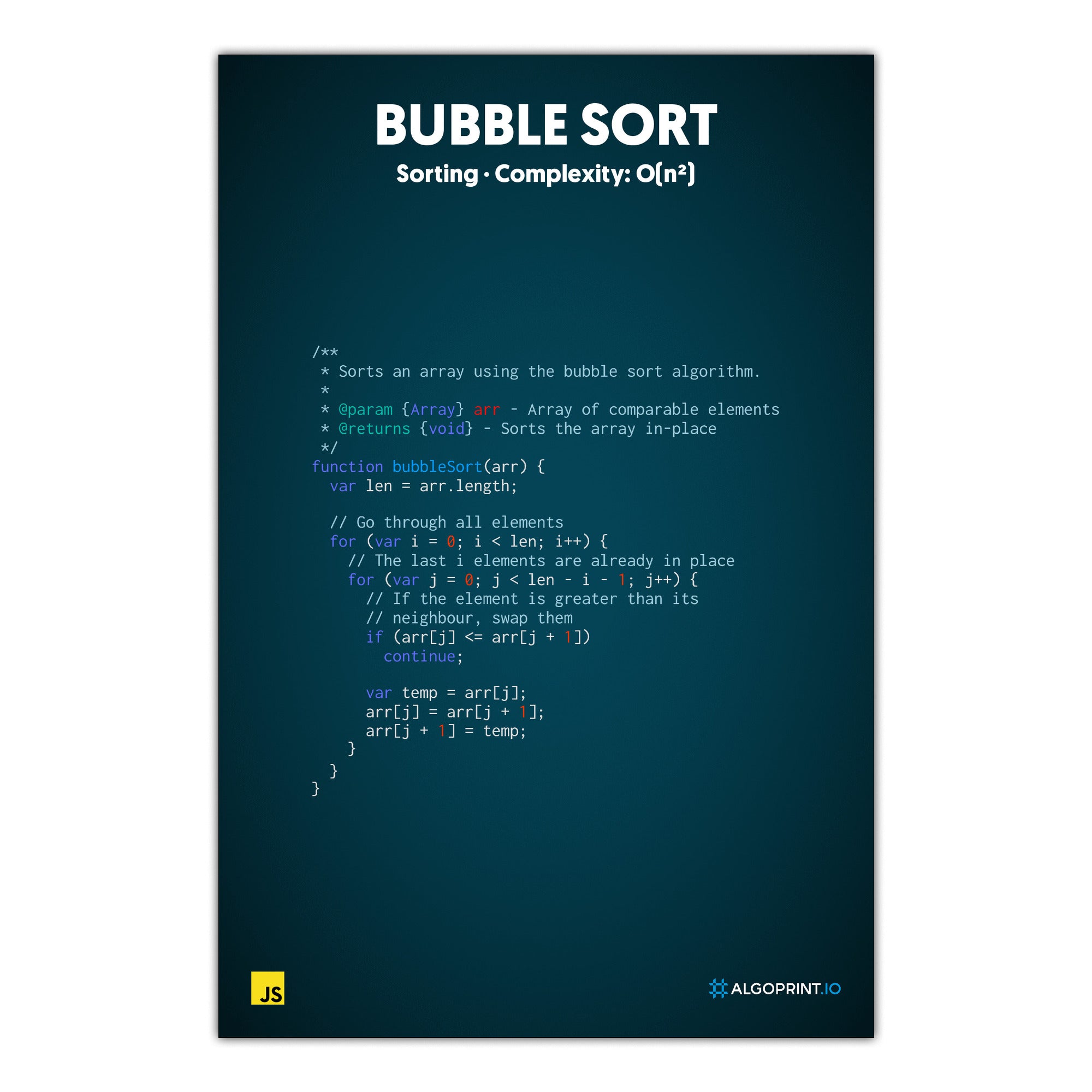 Bubble Sort - JavaScript
