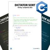 Dictator Sort - C++