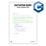 Dictator Sort - C++