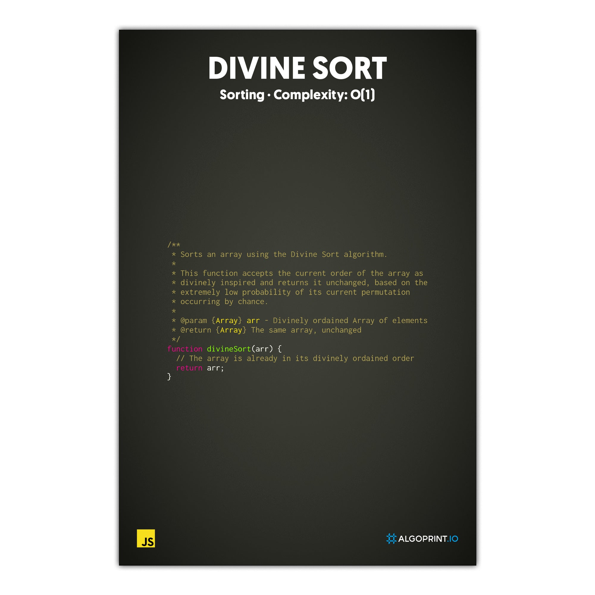 Divine Sort - JavaScript