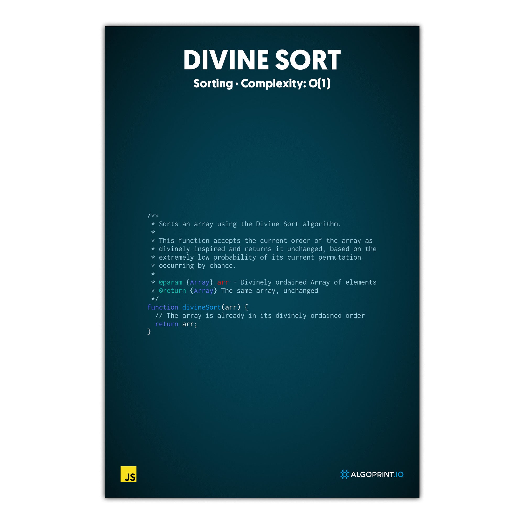 Divine Sort - JavaScript