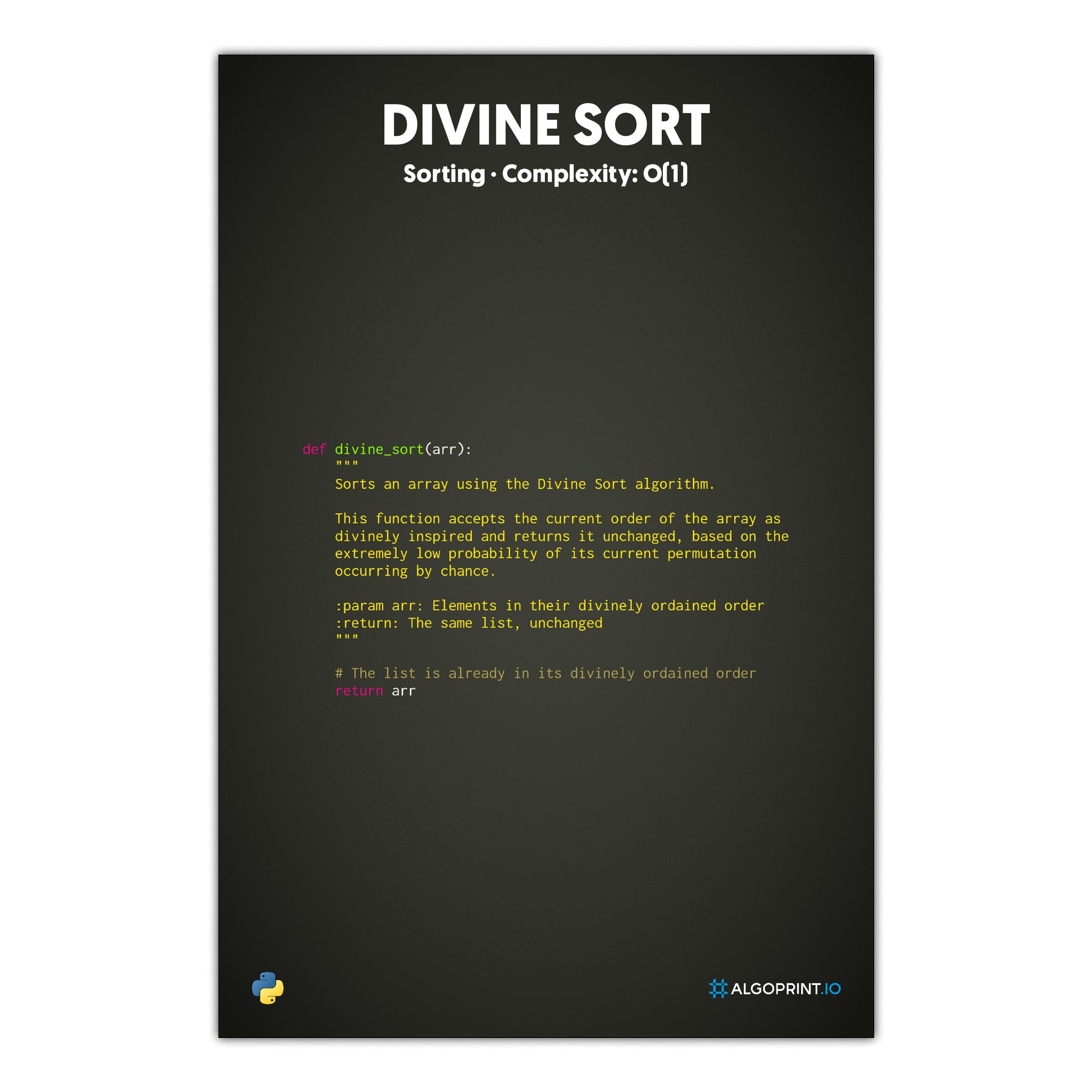 Divine Sort - Python