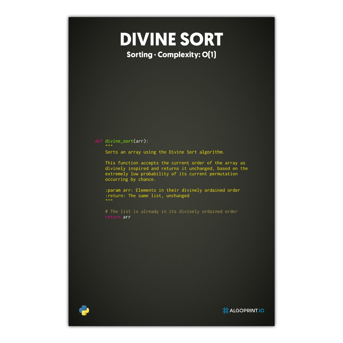 Divine Sort - Python