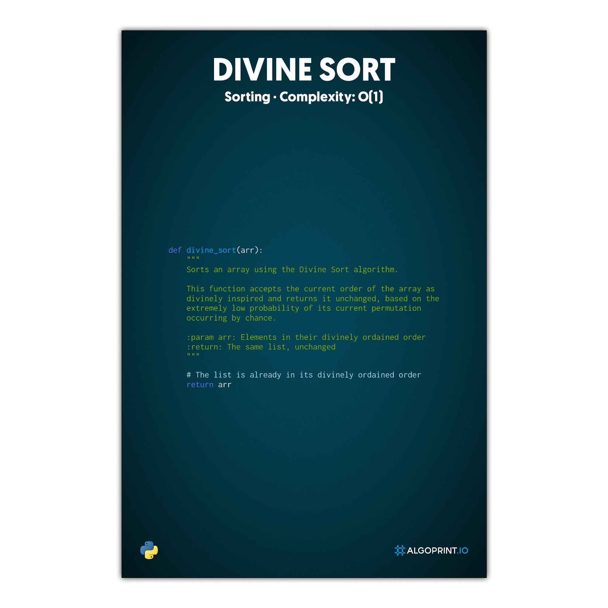 Divine Sort - Python