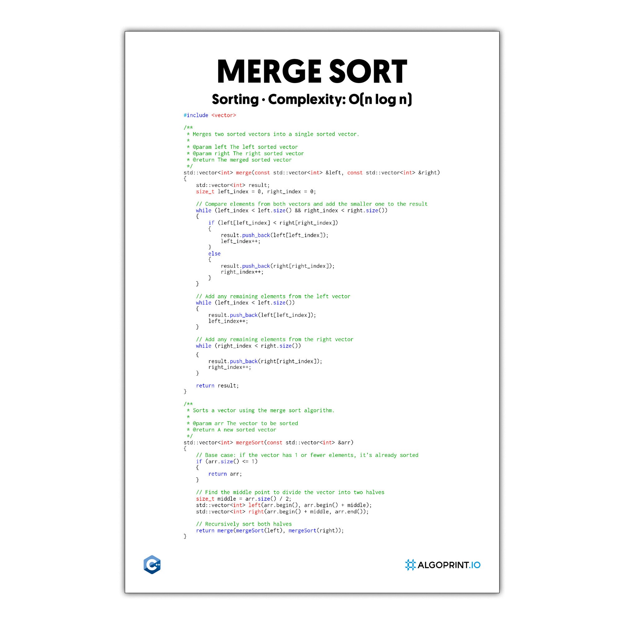 Merge Sort - C++