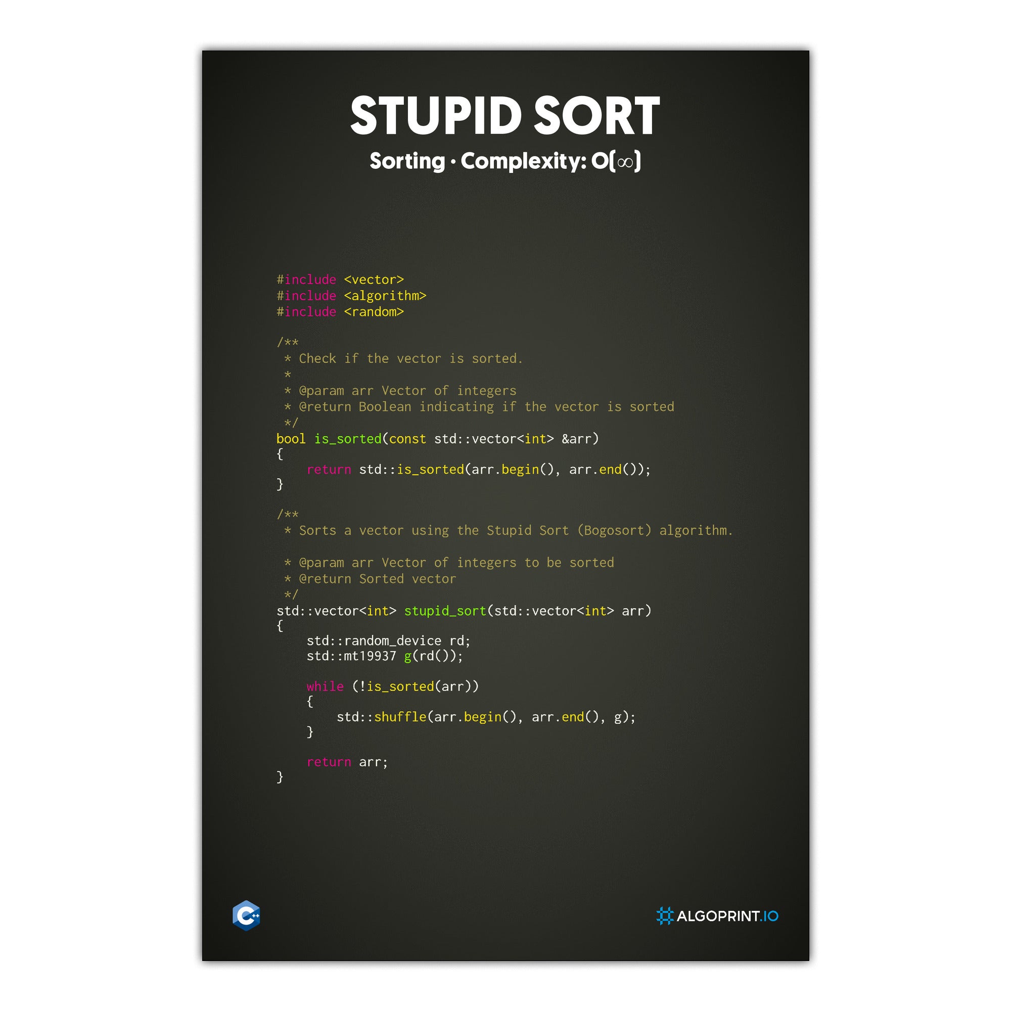 Stupid Sort - C++