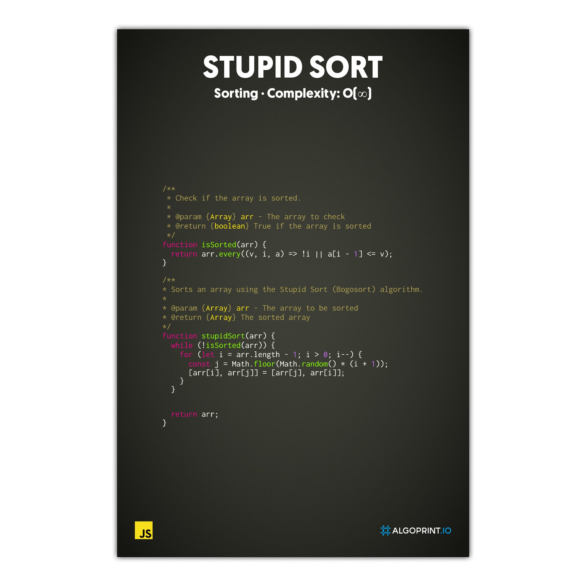 Stupid Sort - JavaScript