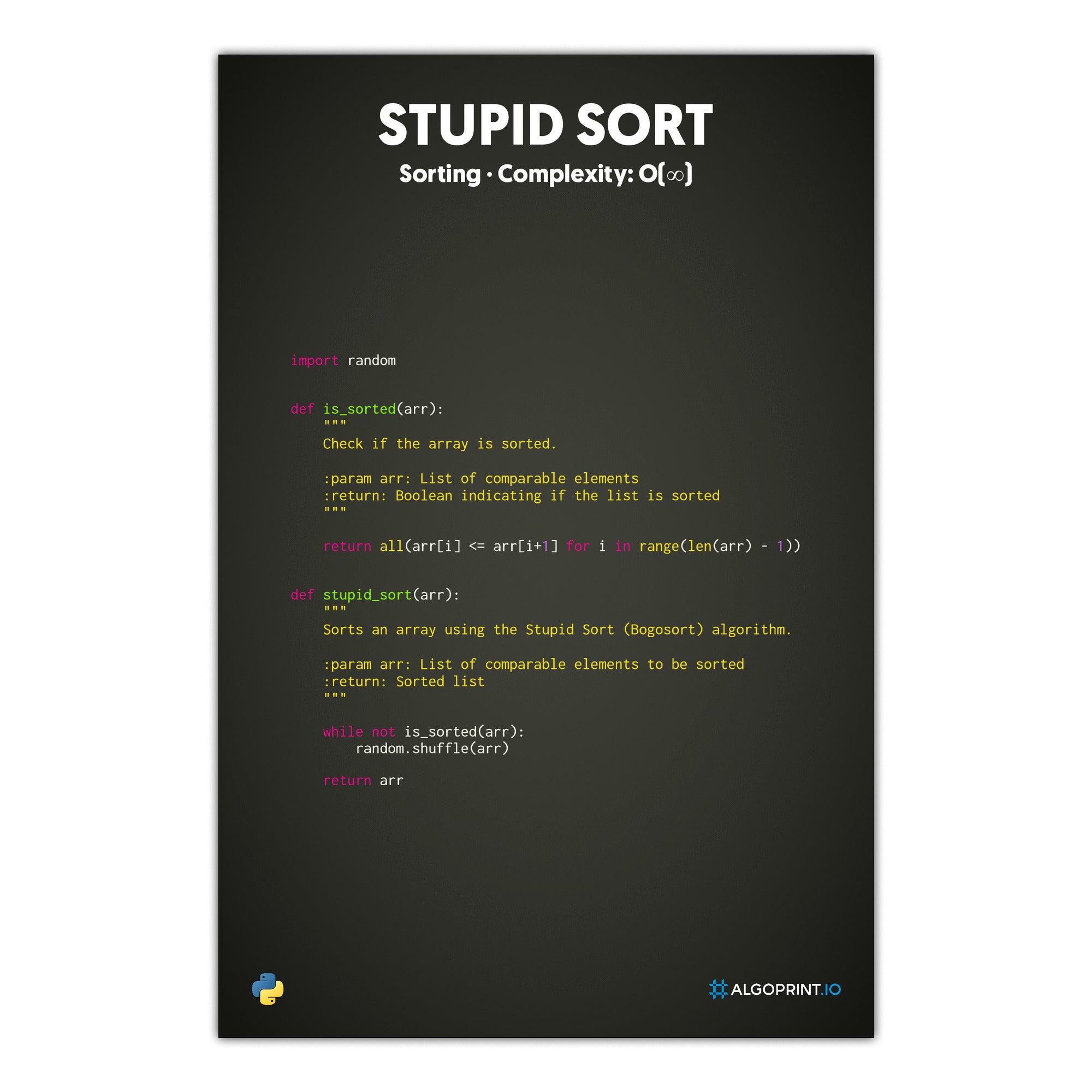 Stupid Sort - Python